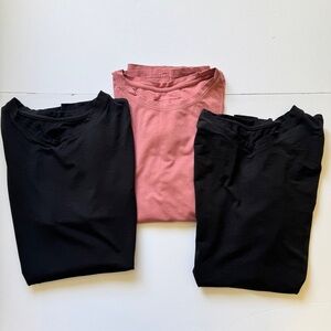 Bundle of 3 Alphalete Classic Tee Short Sleeve Shirt Black Pink Sz M